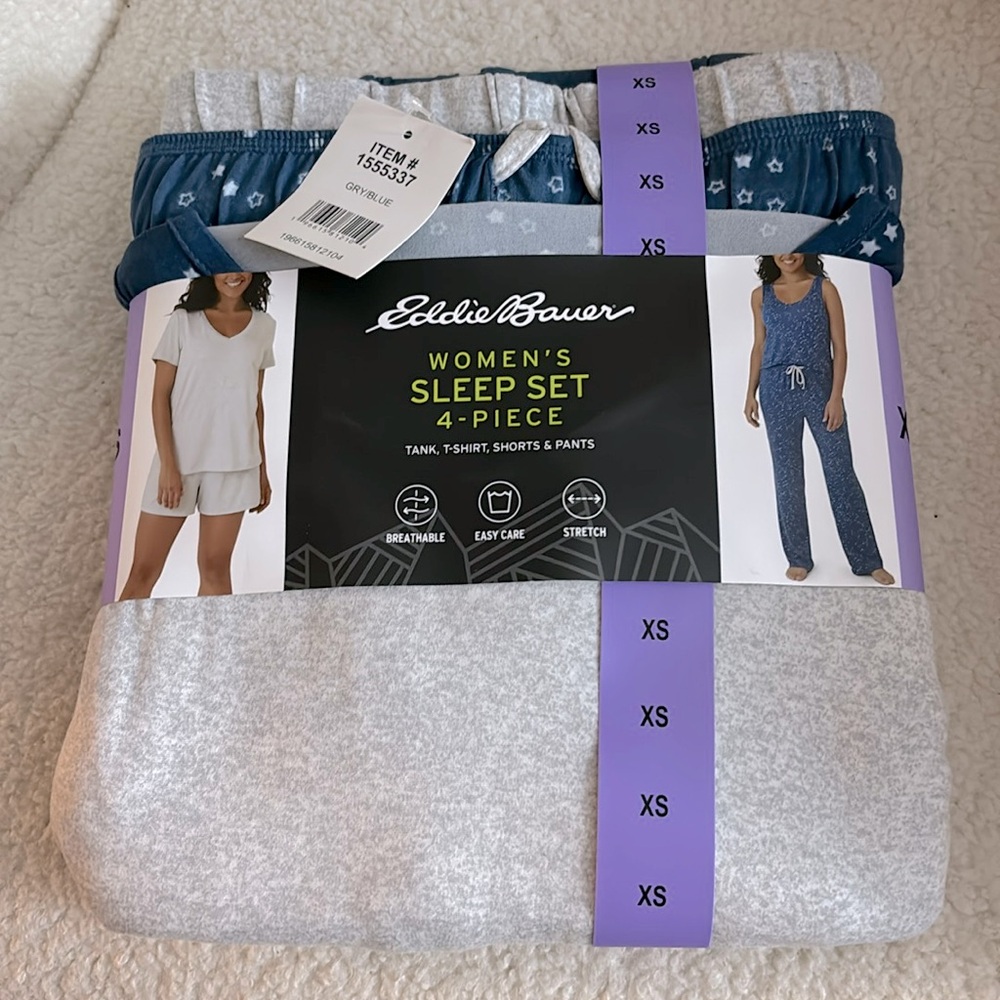 Eddie Bauer 4 Piece Women’s Sleep Set XS